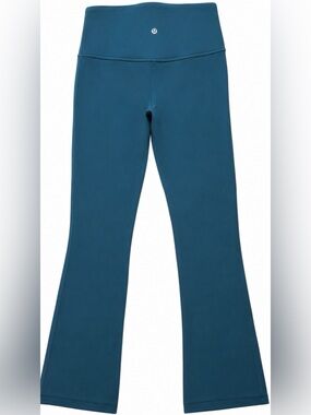 Lululemon Align High-Rise Mini-Flared Pant 28" Teal Green  sz 6 EUC Gym Yoga Run